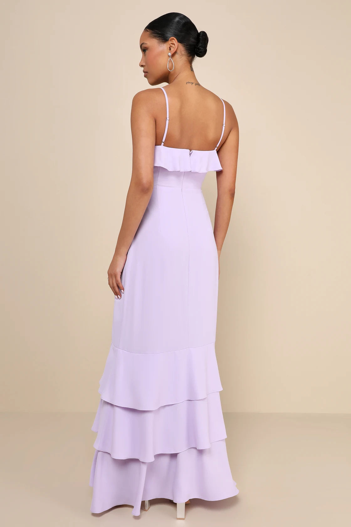 Lively Evenings Black Sleeveless Tiered Maxi Dress