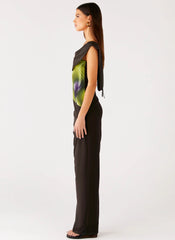 Good Fortune Maxi Dress - Lime Flower