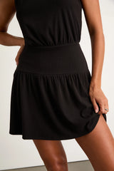 Junie Terracotta Ribbed Knit Boat Neck Mini Dress