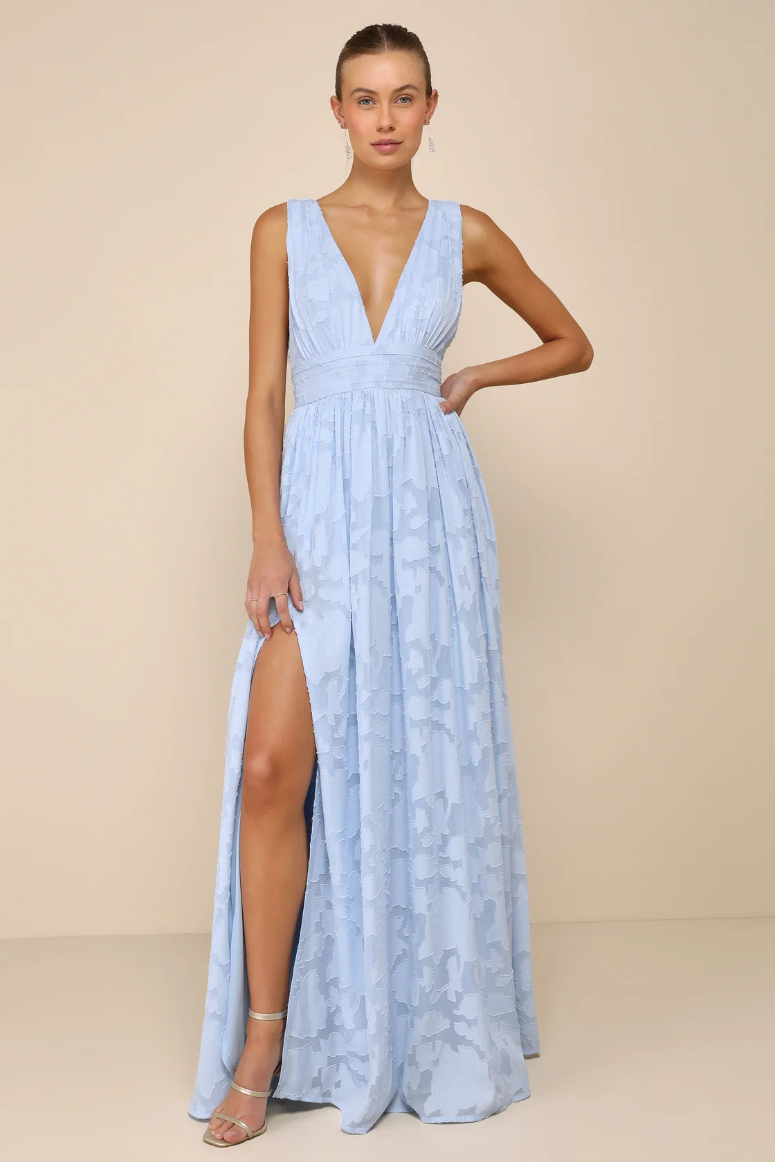 Sweet Sophistication Sage Green Burnout Floral Maxi Dress