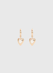 Live In Reality Heart Earrings Gold