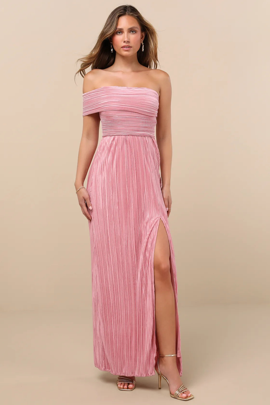 Poised Performance Chartreuse Plisse One-Shoulder Maxi Dress