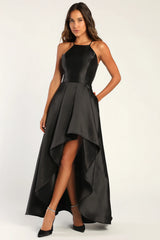 Broadway Show Black High-Low Gown