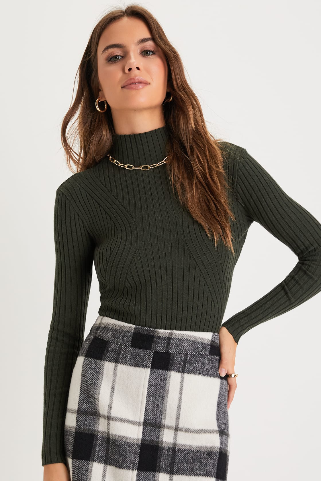 Crawford Black Long Sleeve Mock Neck Bodysuit