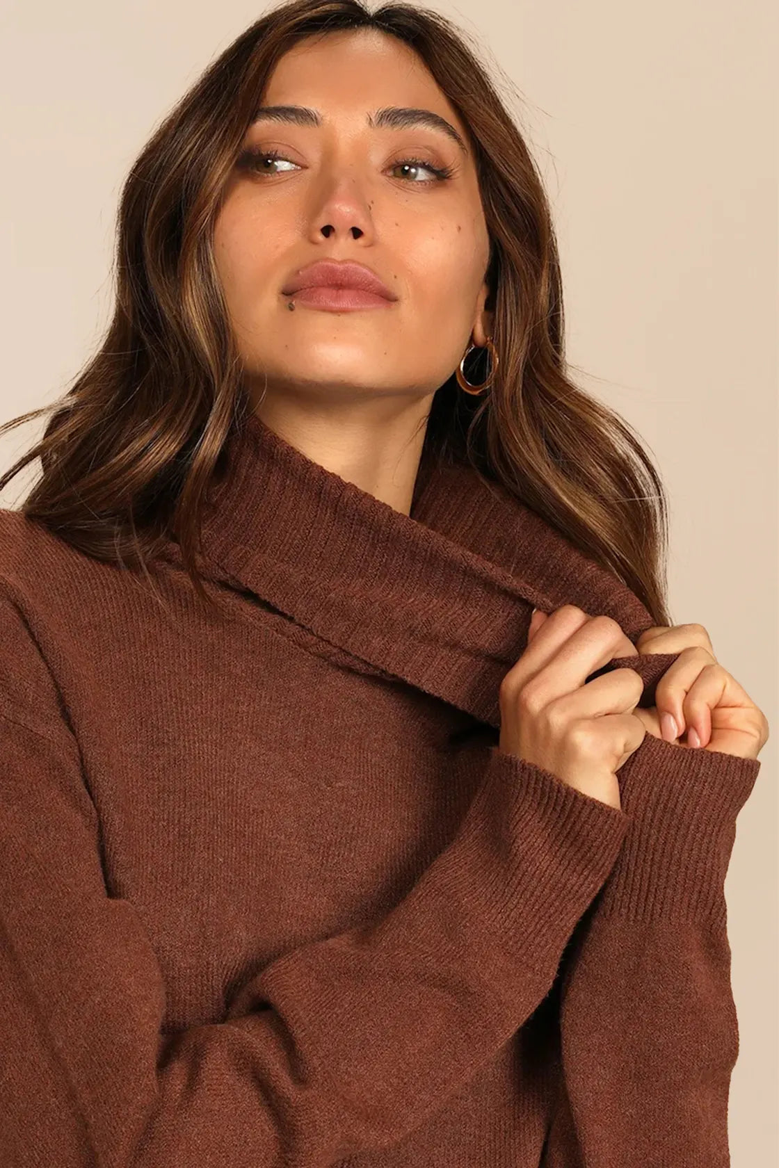 Amazing Memories Berry Red Turtleneck Sweater
