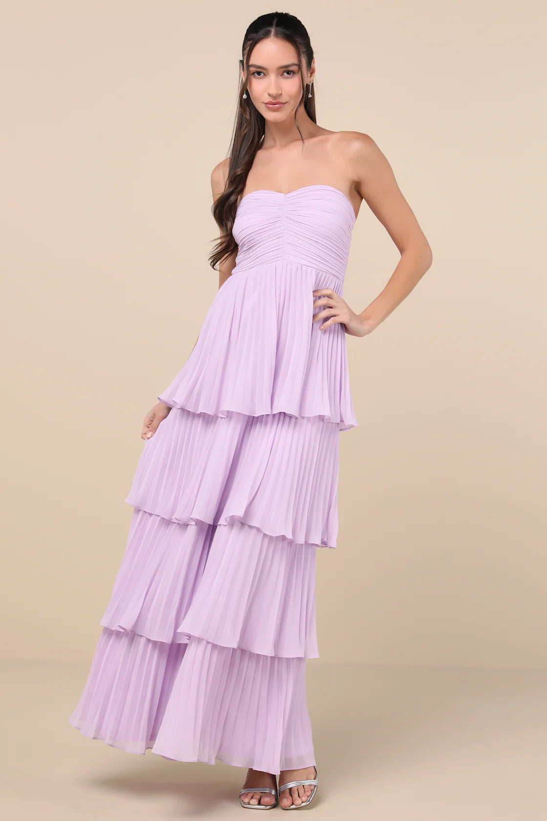 Seriously Sensational Light Blue Strapless Tiered Maxi Dress