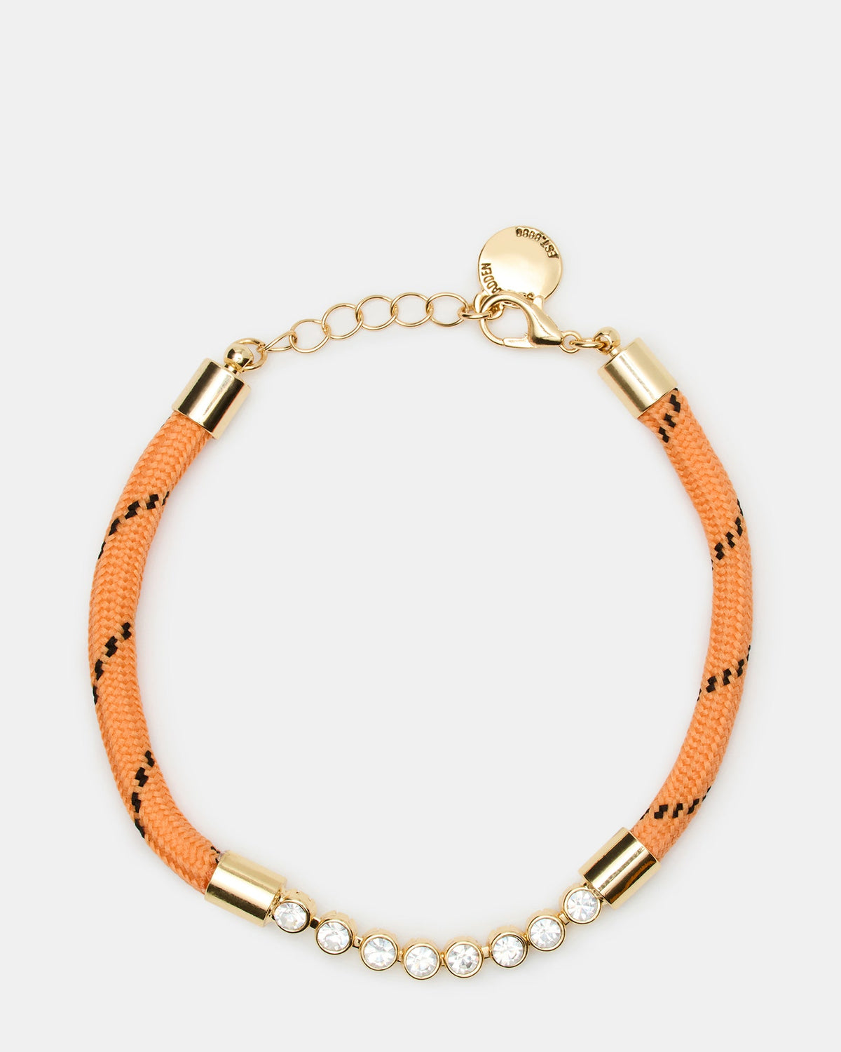 PAVE CORD ANKLET ORANGE
