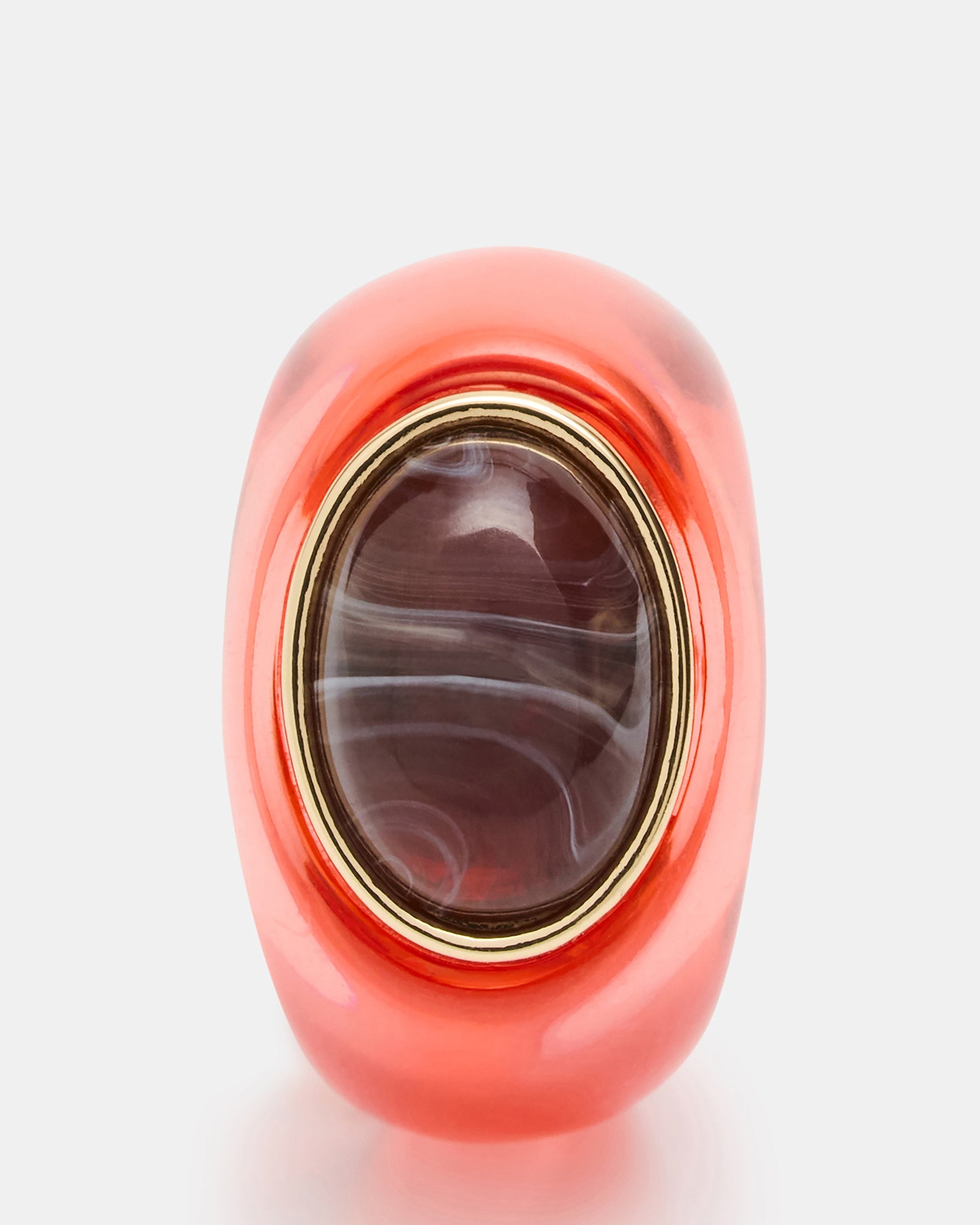 OVAL-CUT JELLY RING RED