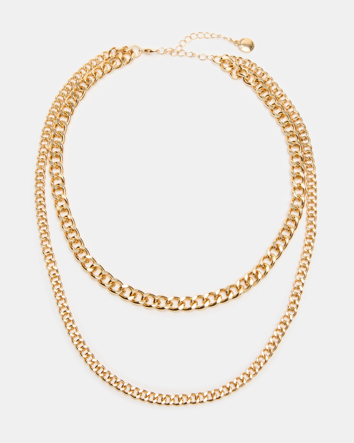 MULTI-ROW LINK CHAIN NECKLACE GOLD