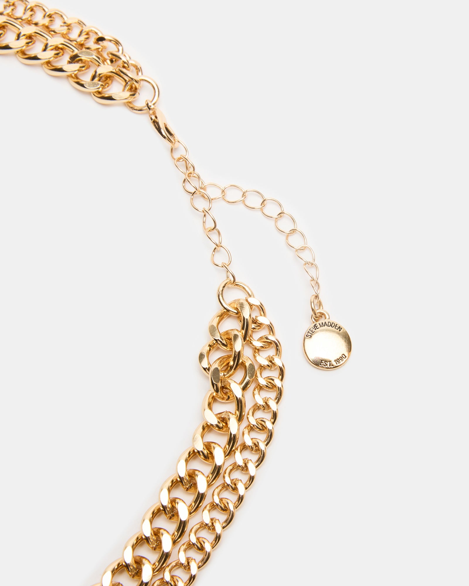 MULTI-ROW LINK CHAIN NECKLACE GOLD