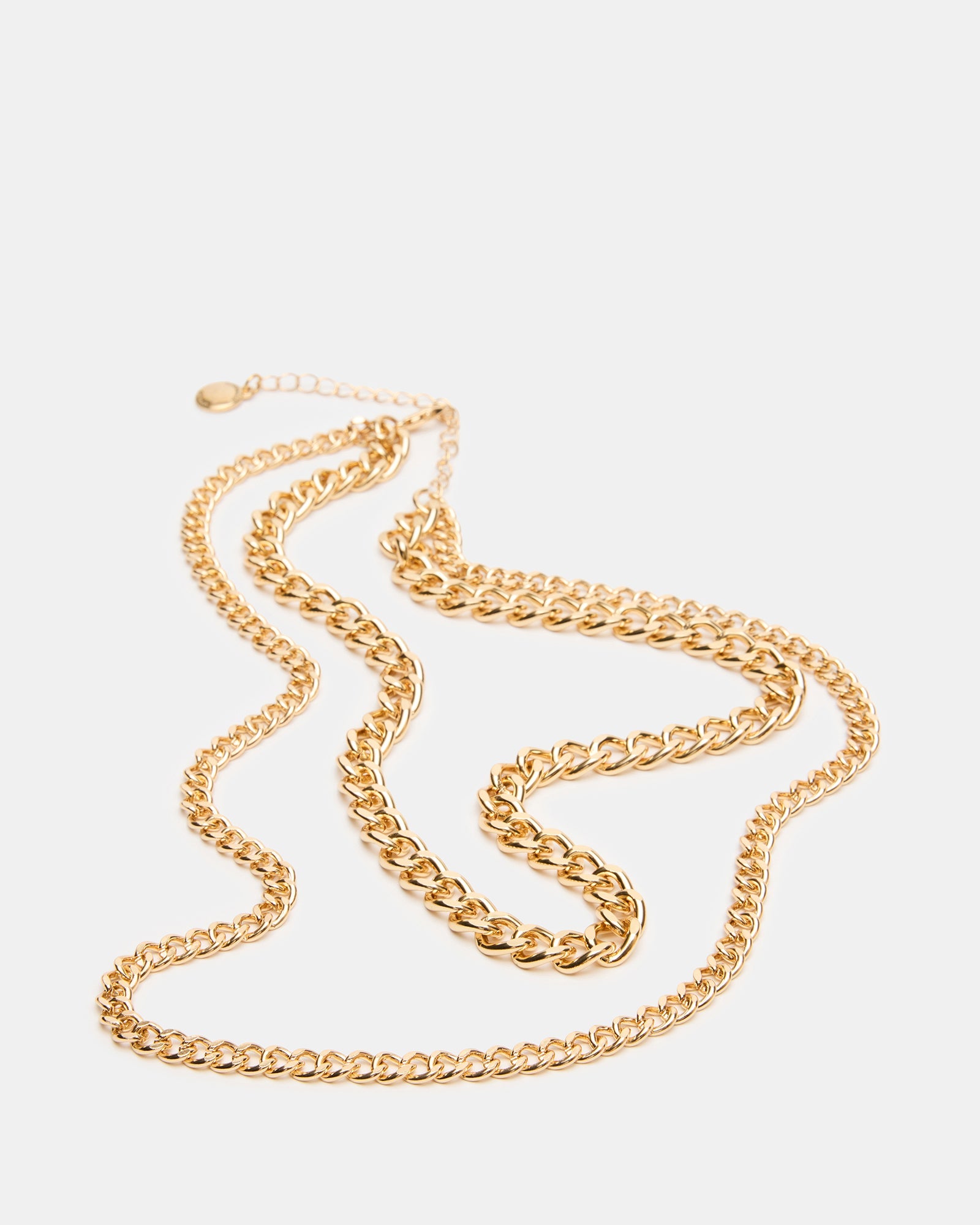 MULTI-ROW LINK CHAIN NECKLACE GOLD