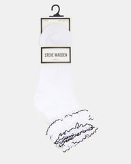 2 PACK AVA RUFFLE SOCKS WHITE