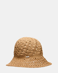 BOHO STRAW BUCKET TAN