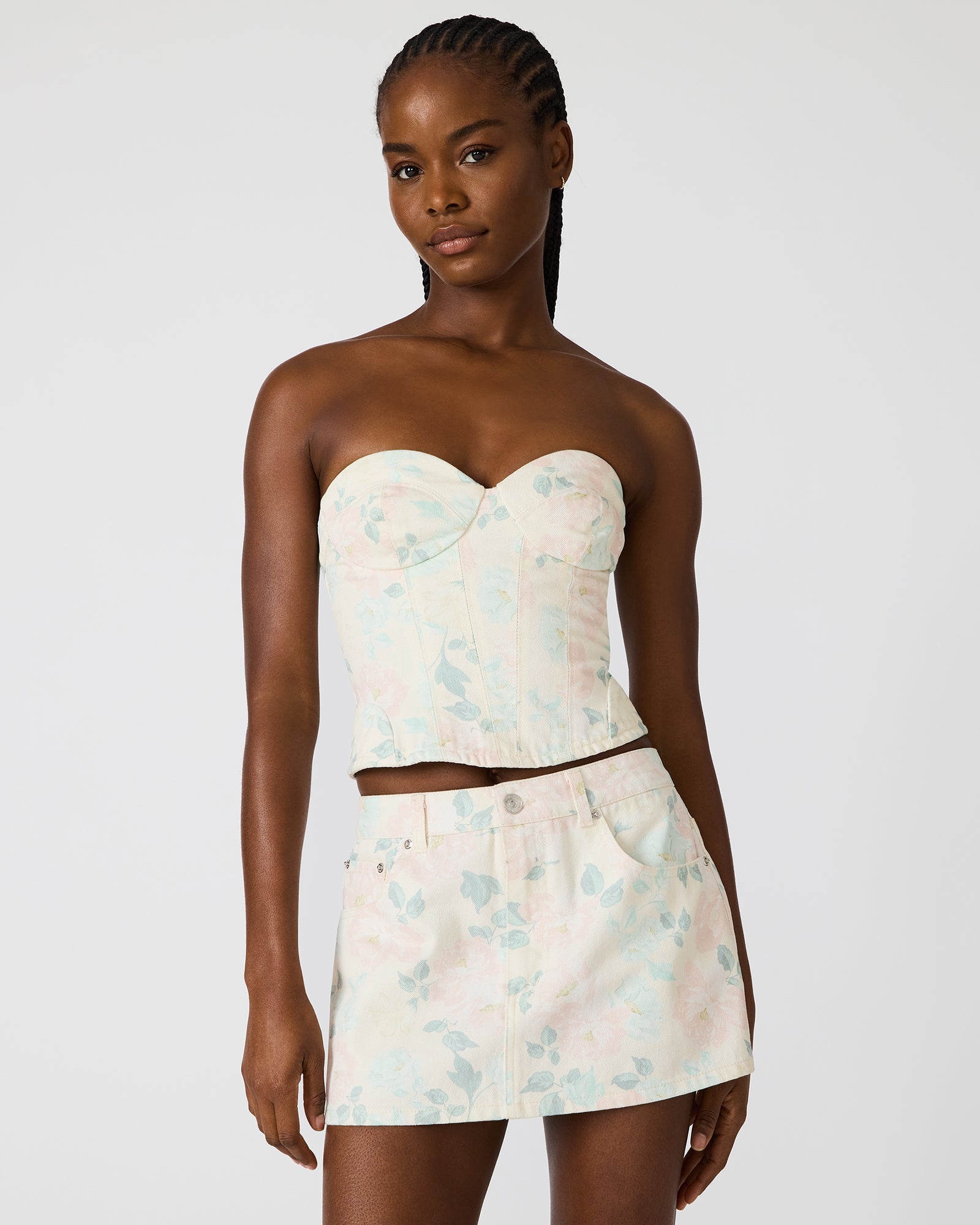 ROSELIA CORSET TOP PEACH BEIGE