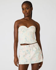 ROSELIA CORSET TOP PEACH BEIGE