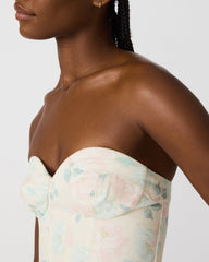 ROSELIA CORSET TOP PEACH BEIGE