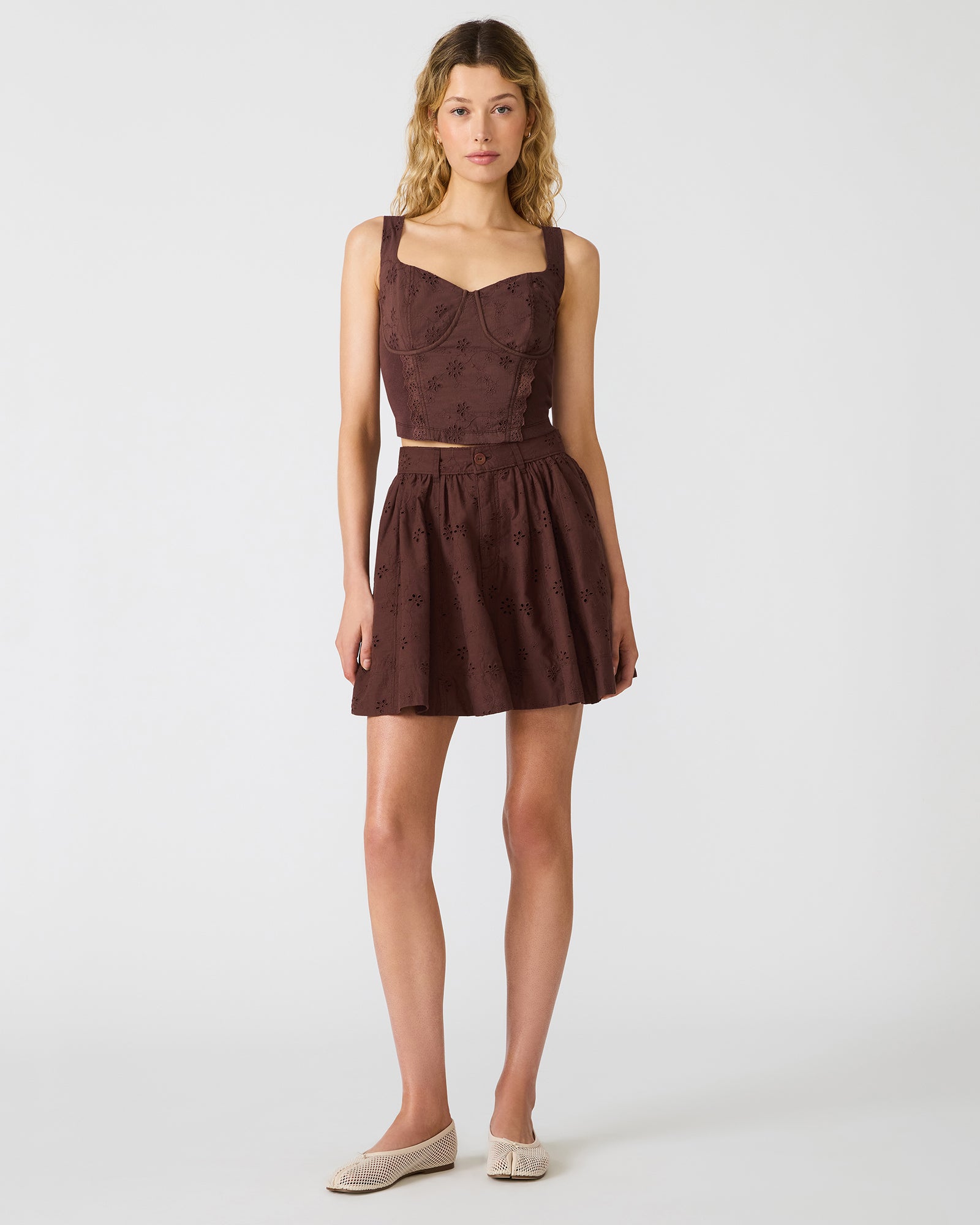 DIXIE KNIT TOP WALNUT