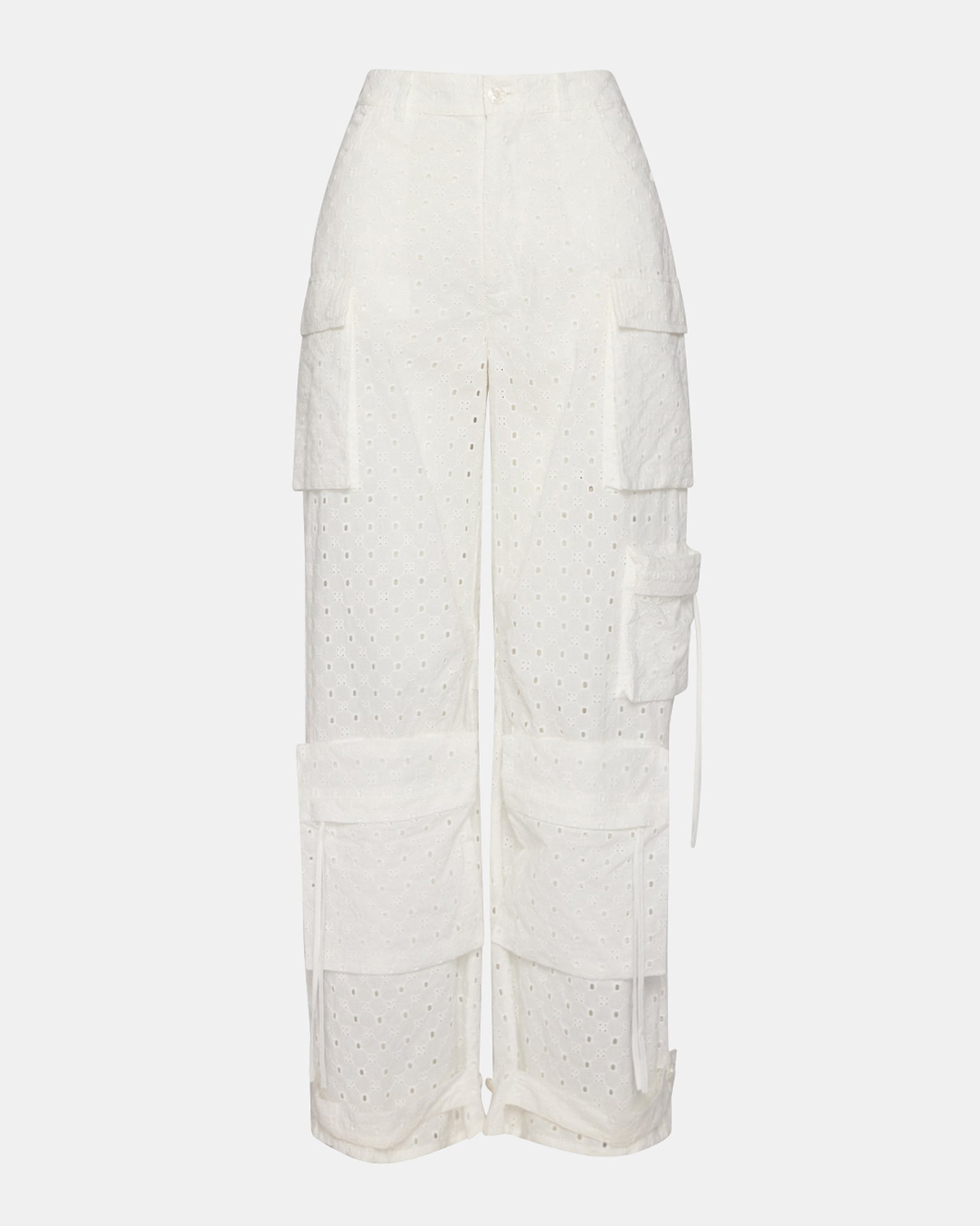 DUO PANT WHITE EYELET