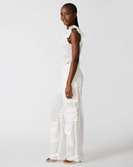 DUO PANT WHITE EYELET
