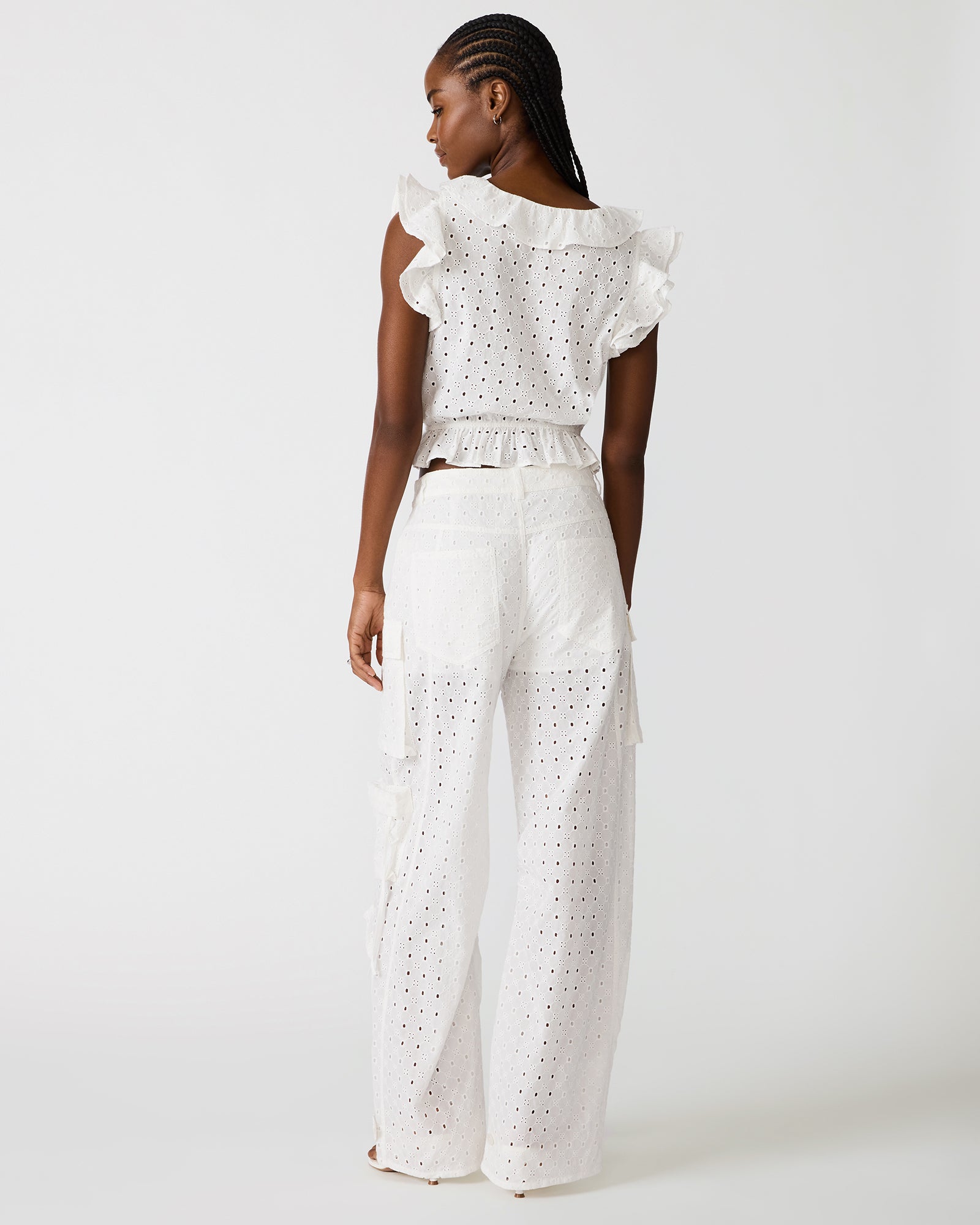 DUO PANT WHITE EYELET