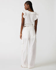 DUO PANT WHITE EYELET