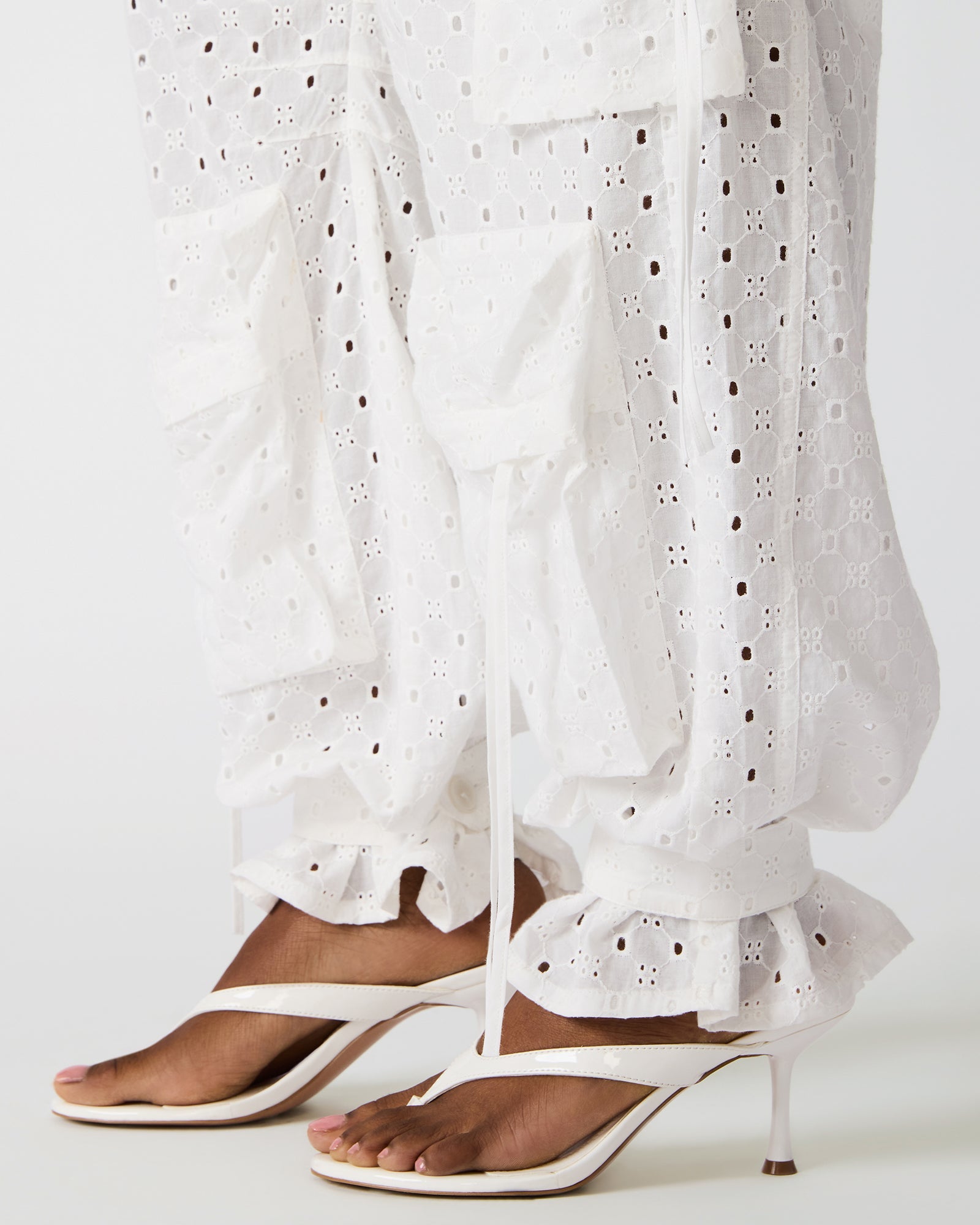 DUO PANT WHITE EYELET