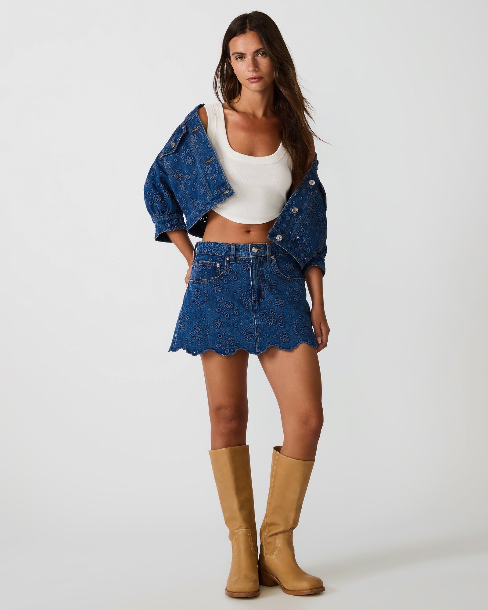 DELILAH SKORT BLUE DEPTHS