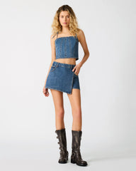 BRIGHTIN SKORT BLUE HEATHER