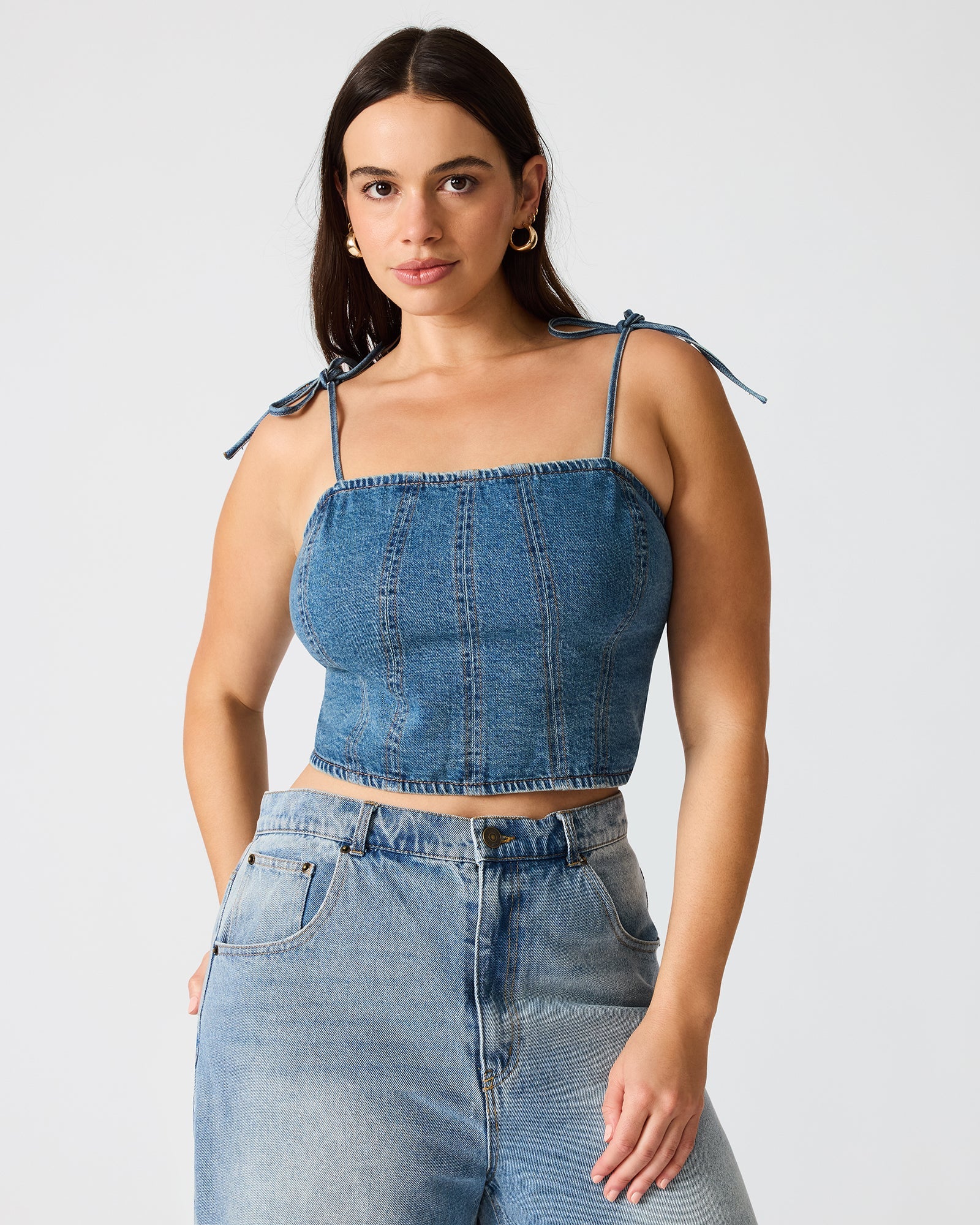 MEAGHAN TOP BLUE HEATHER
