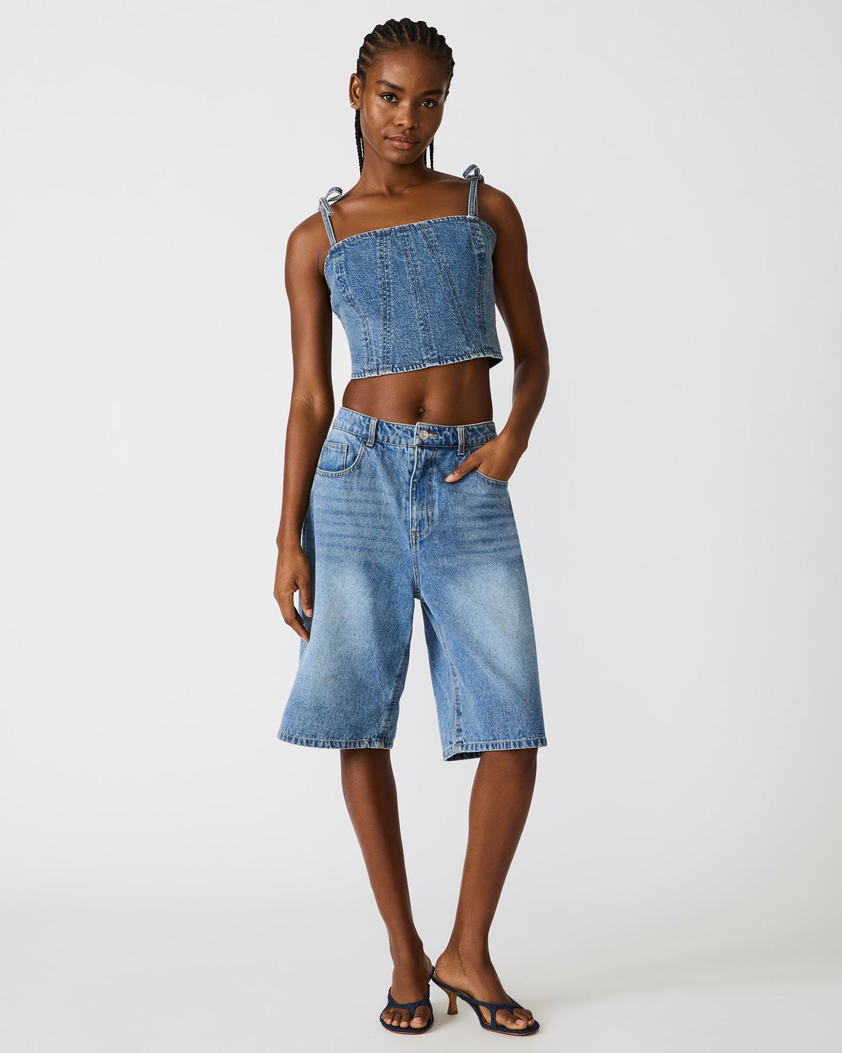 MEAGHAN TOP BLUE HEATHER