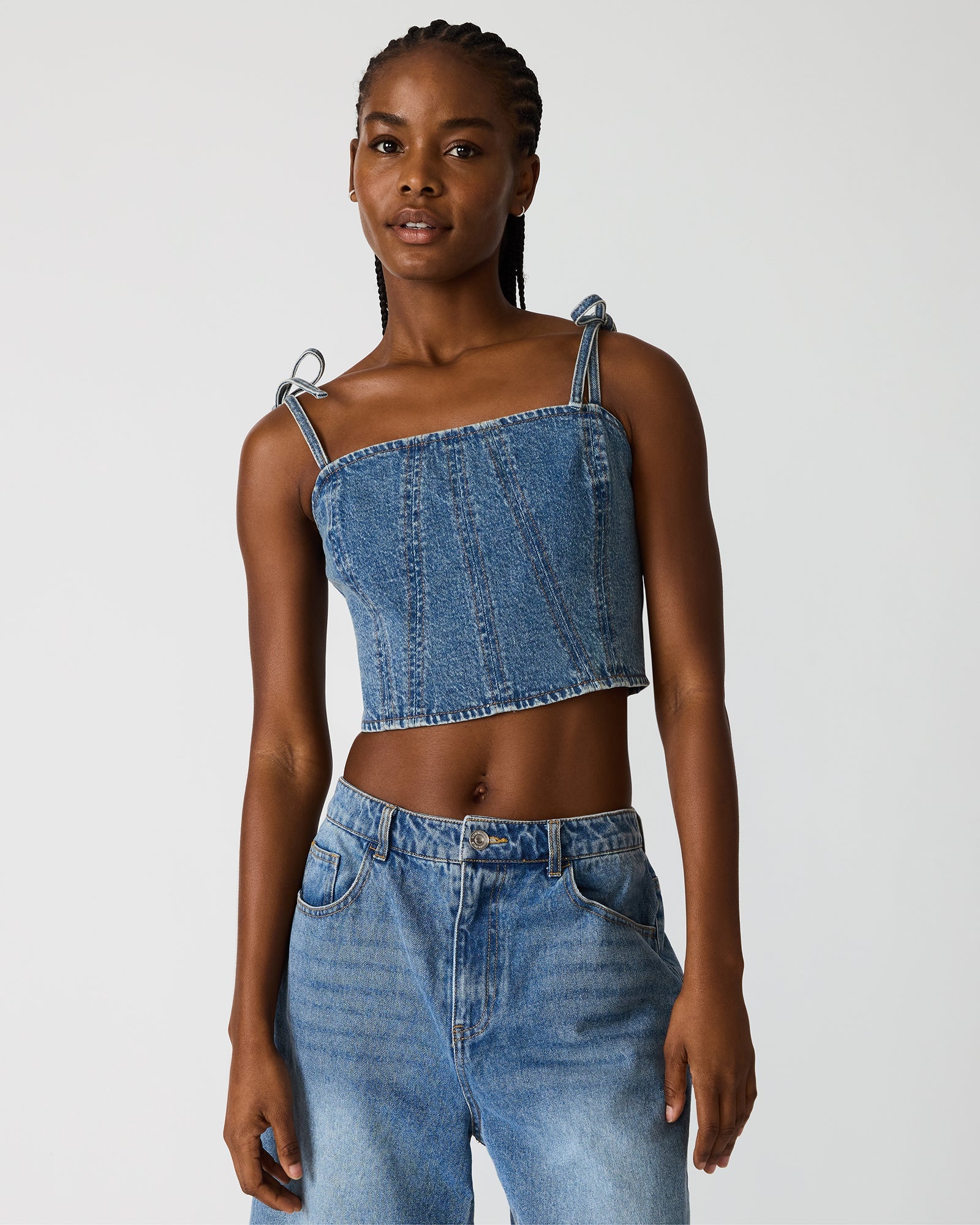 MEAGHAN TOP BLUE HEATHER
