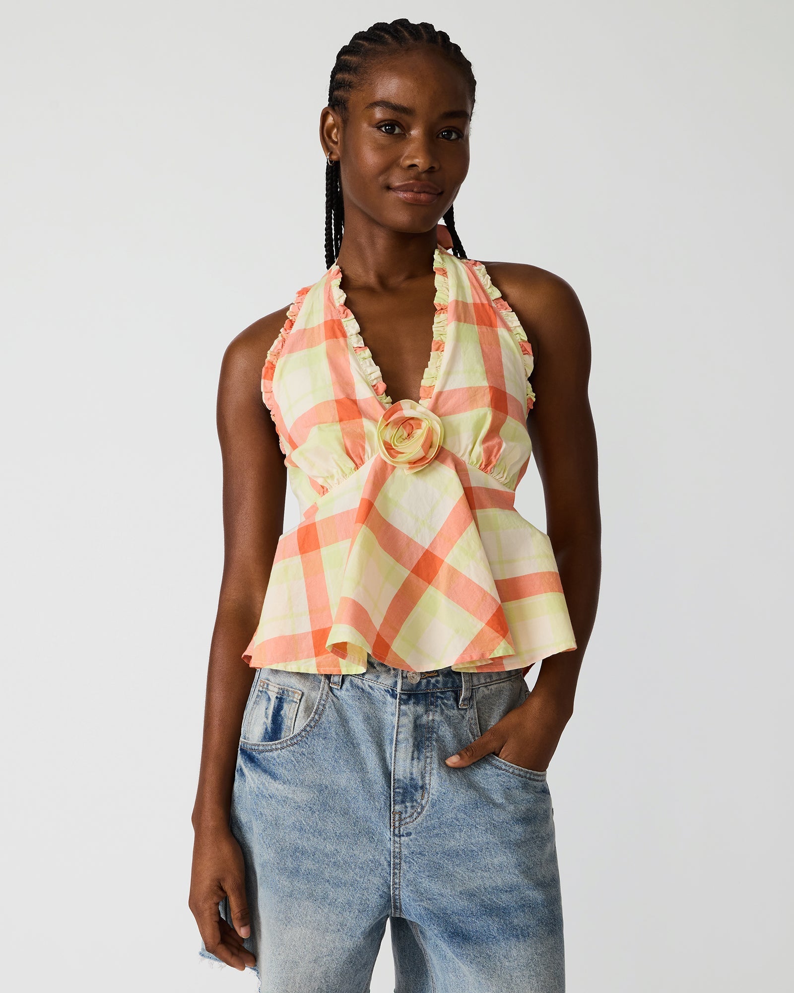 TANIA TOP PLAID