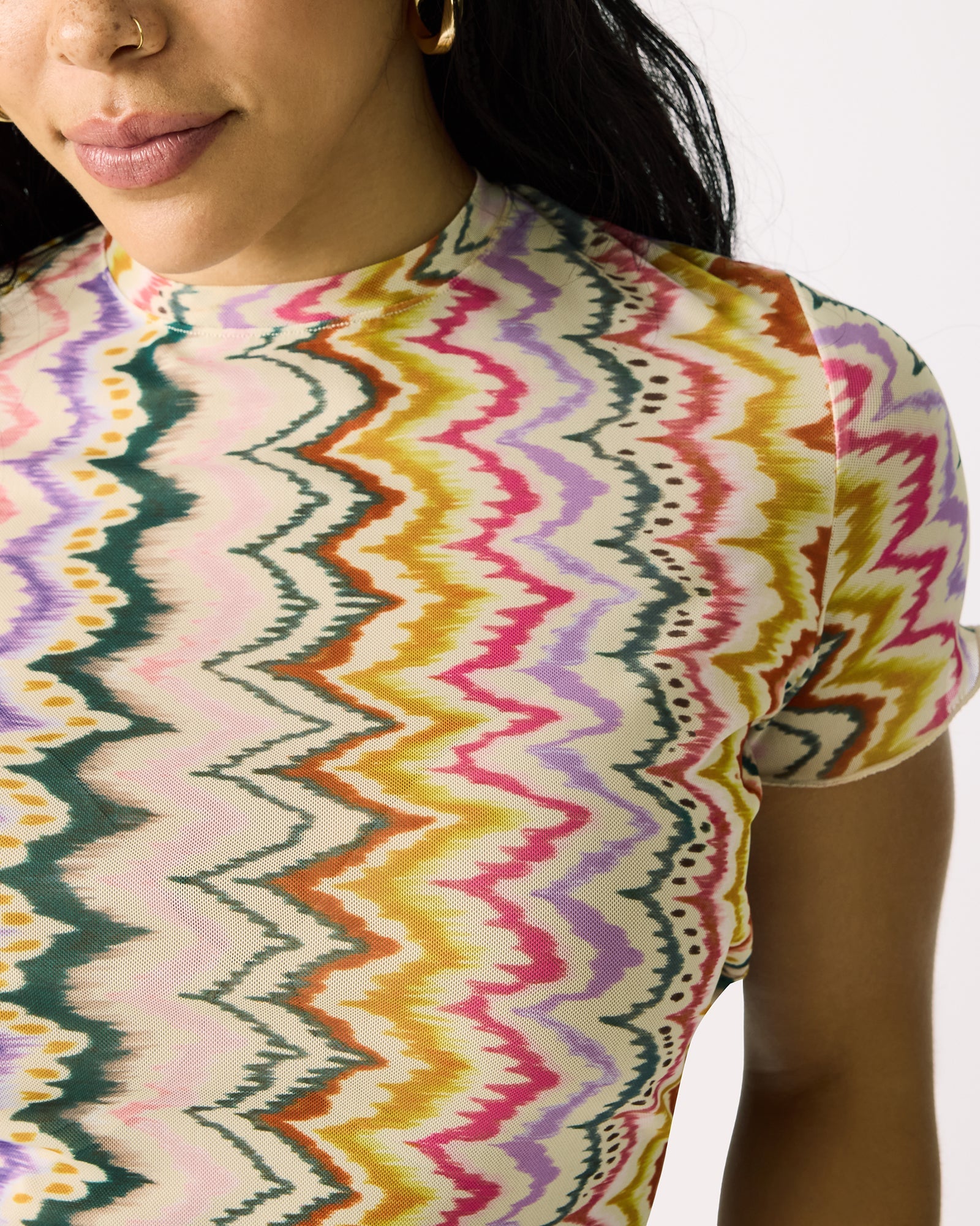 LARKE KNIT TOP RAINBOW VISION