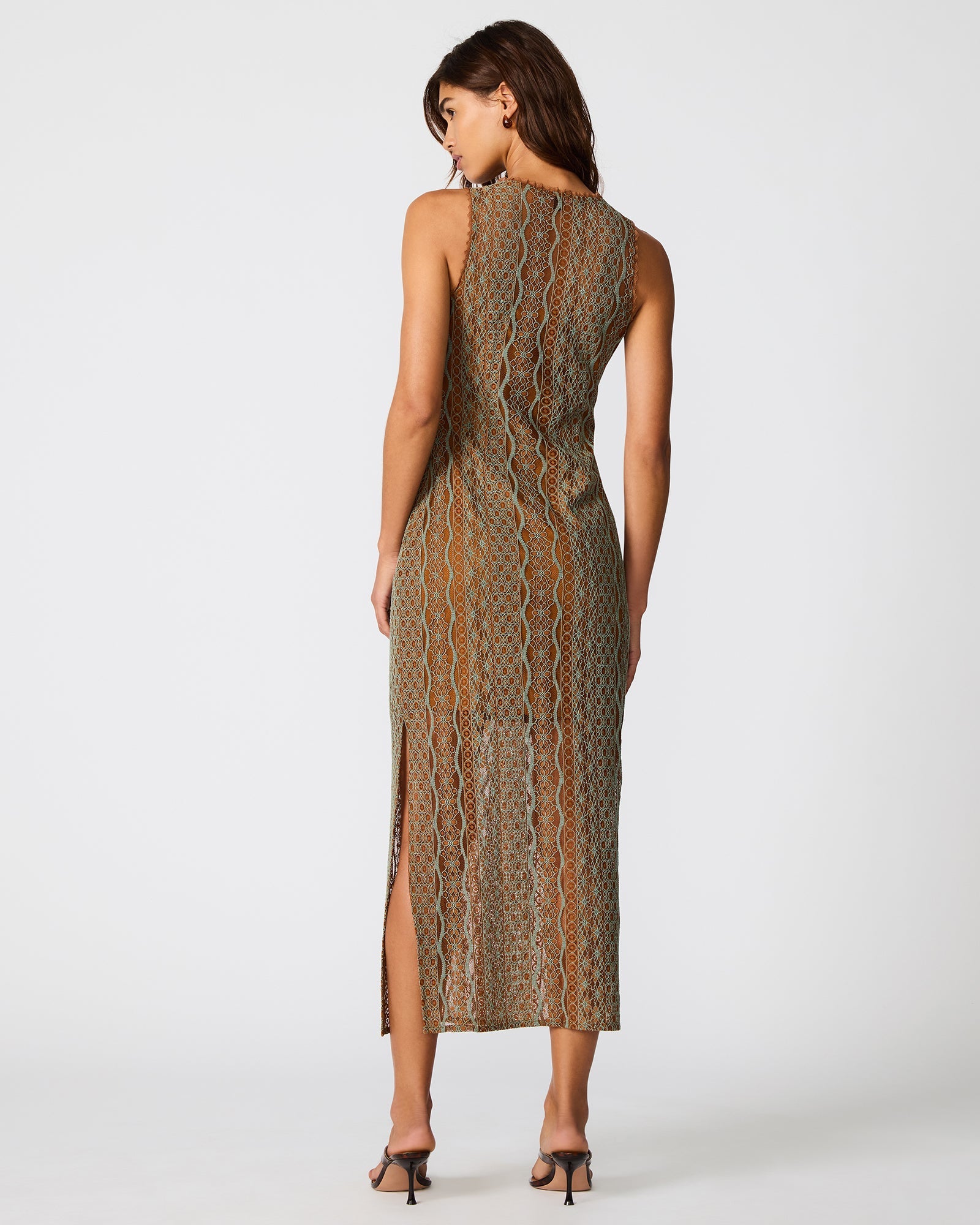 NYSSA DRESS RUST MULTI