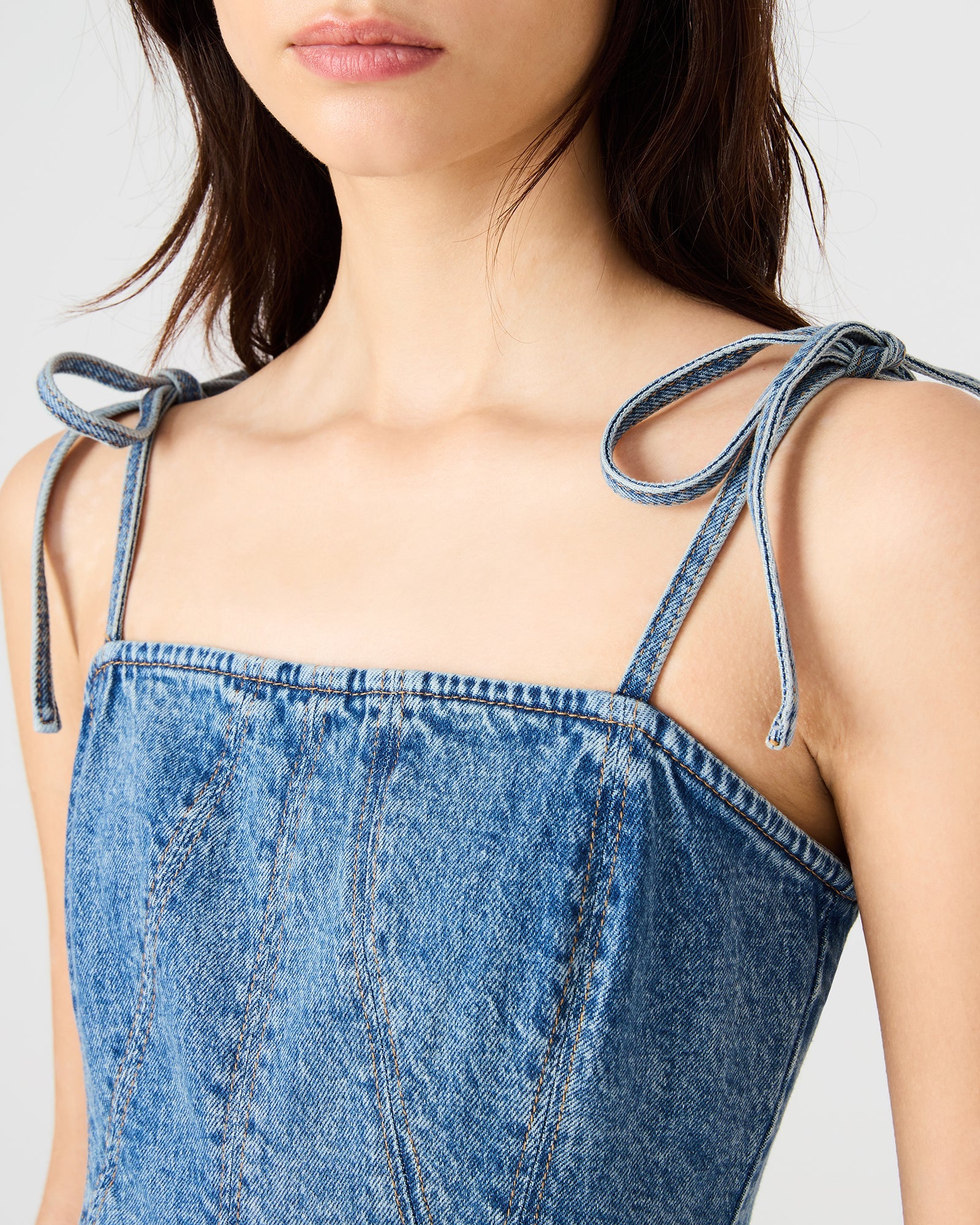 MEAGHAN DRESS BLUE HEATHER