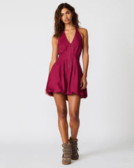 DIANNA DRESS DARK RED