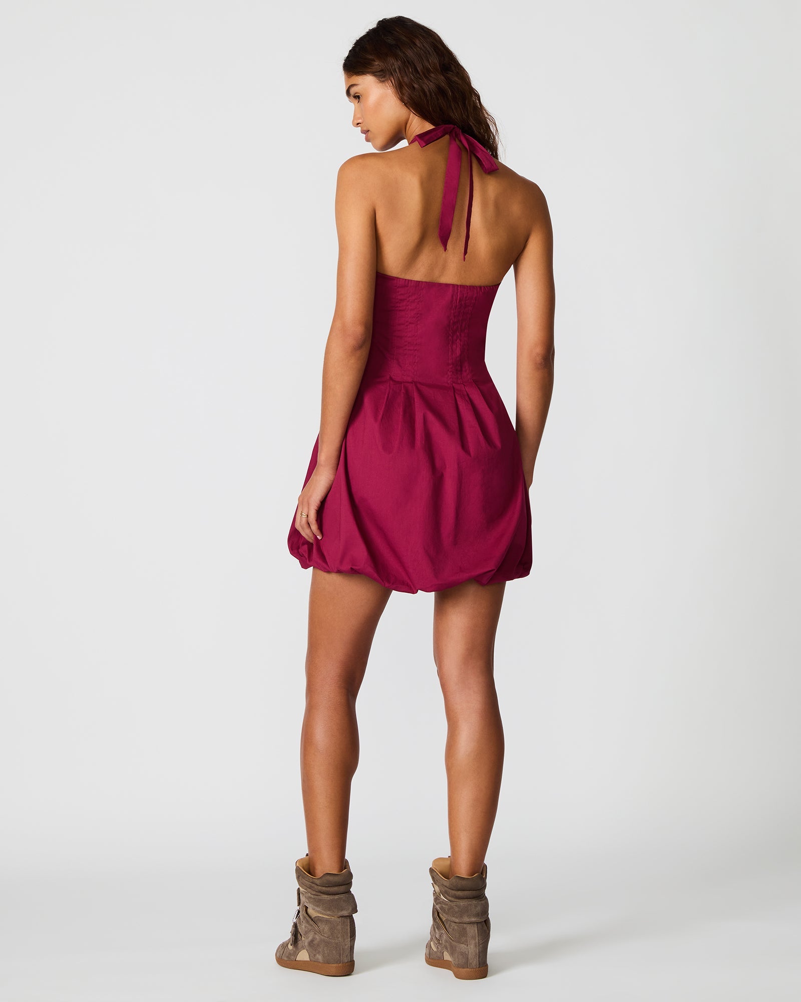DIANNA DRESS DARK RED