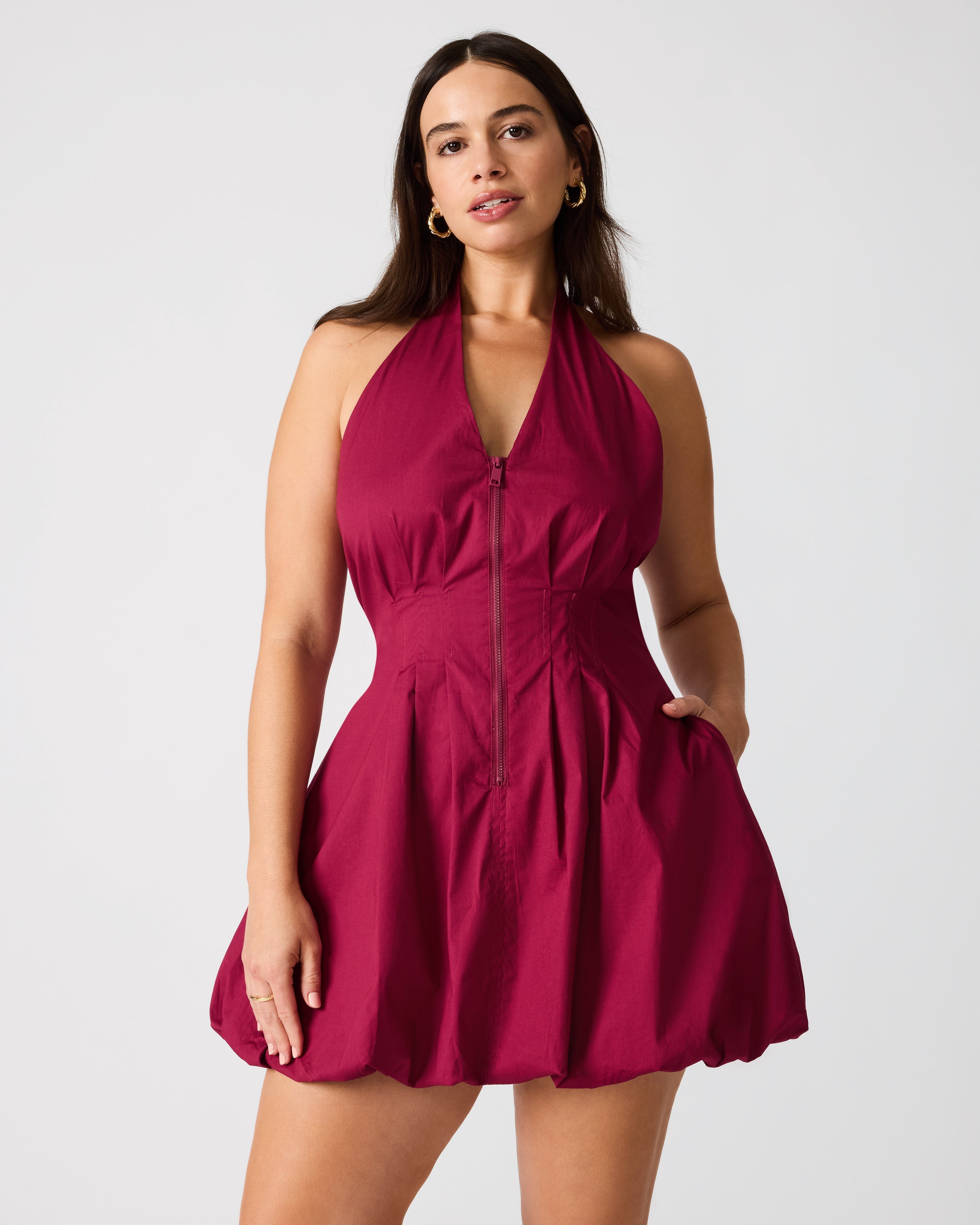 DIANNA DRESS DARK RED