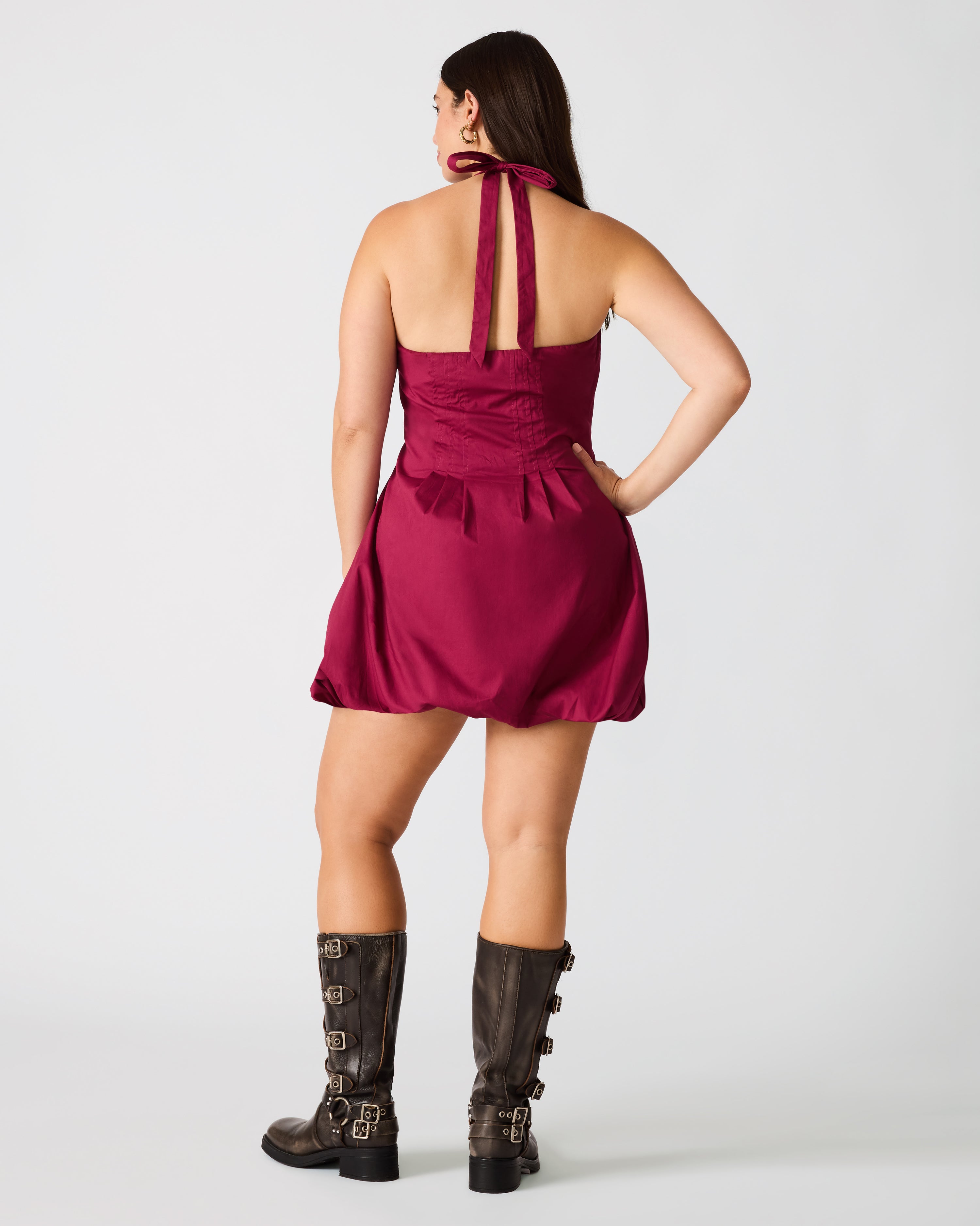 DIANNA DRESS DARK RED
