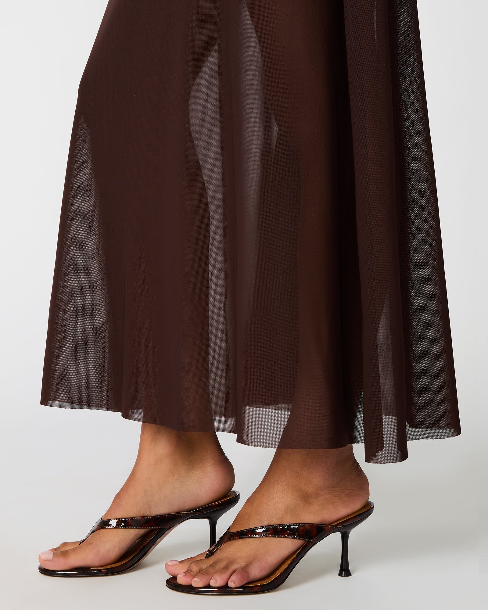 SHARLENE DRESS CHICORY COFFEE