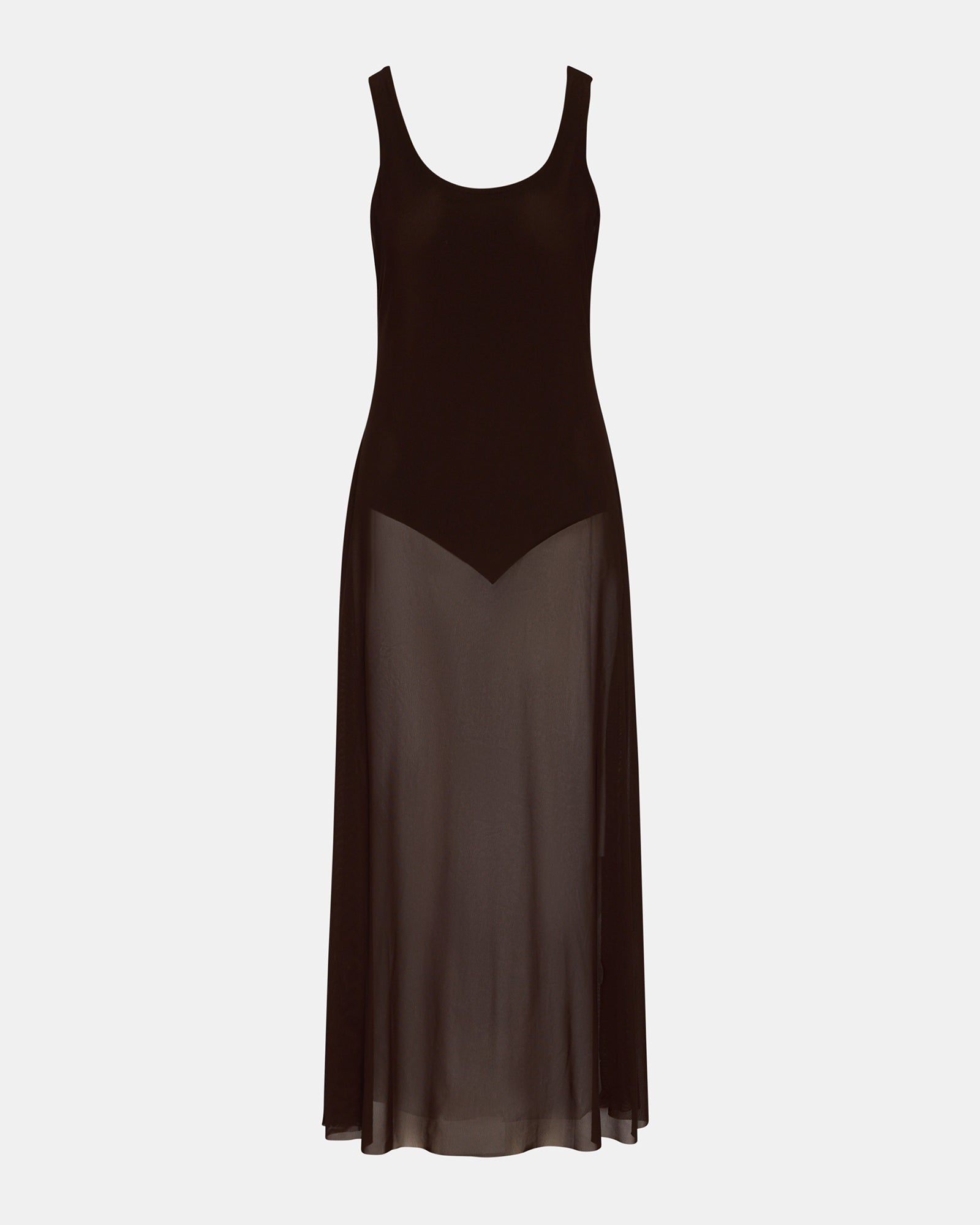 SHARLENE DRESS CHICORY COFFEE