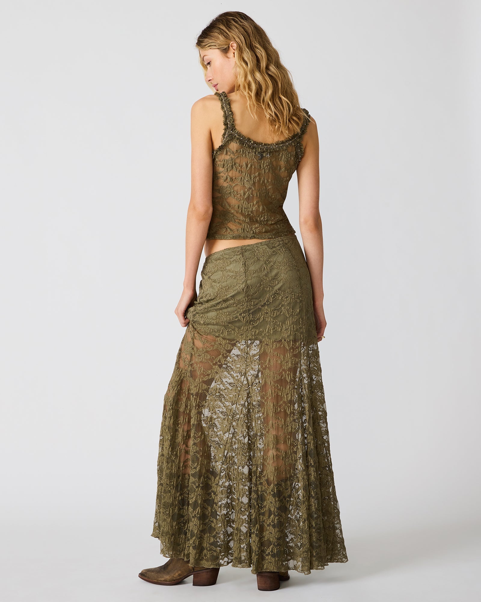 MIRABEL SKIRT MOUNTAIN GREEN