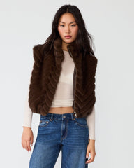 LUXIE VEST DARK ESPRESSO