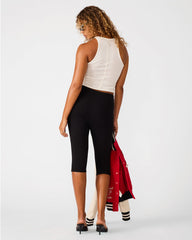 TERI KNIT CAPRI BLACK