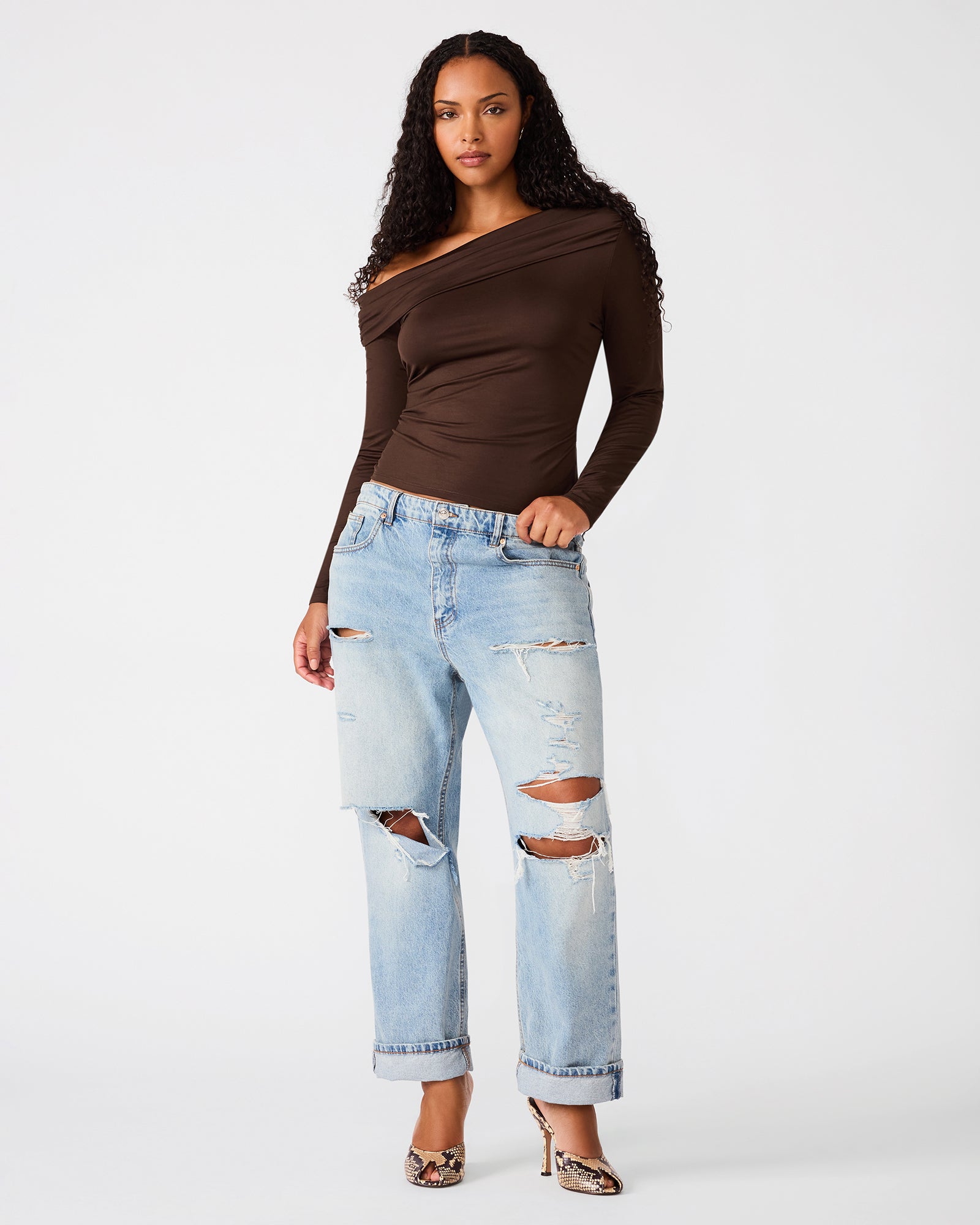 RYDER KNIT TOP WALNUT