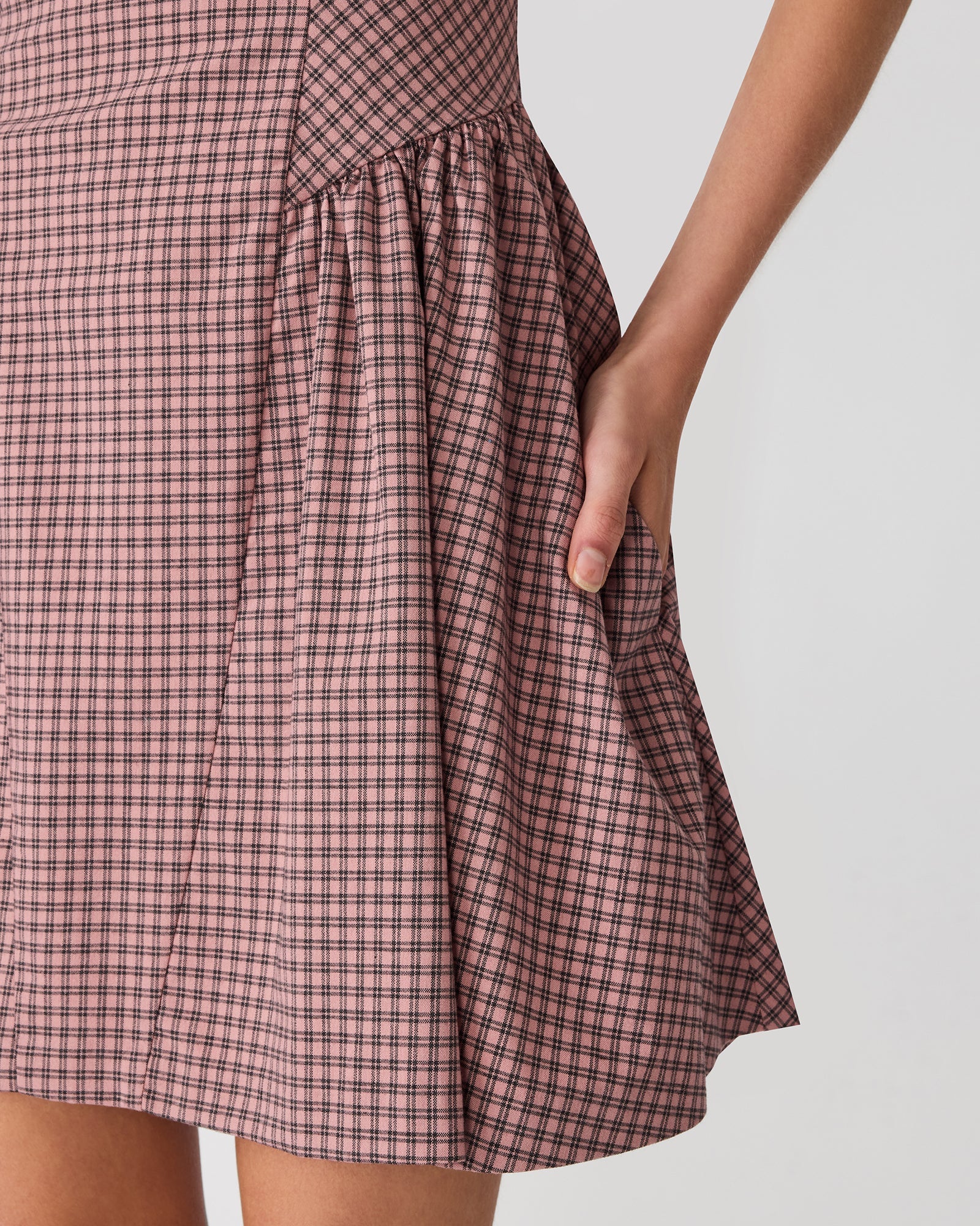 PAULINNA DRESS BLUSH PLAID