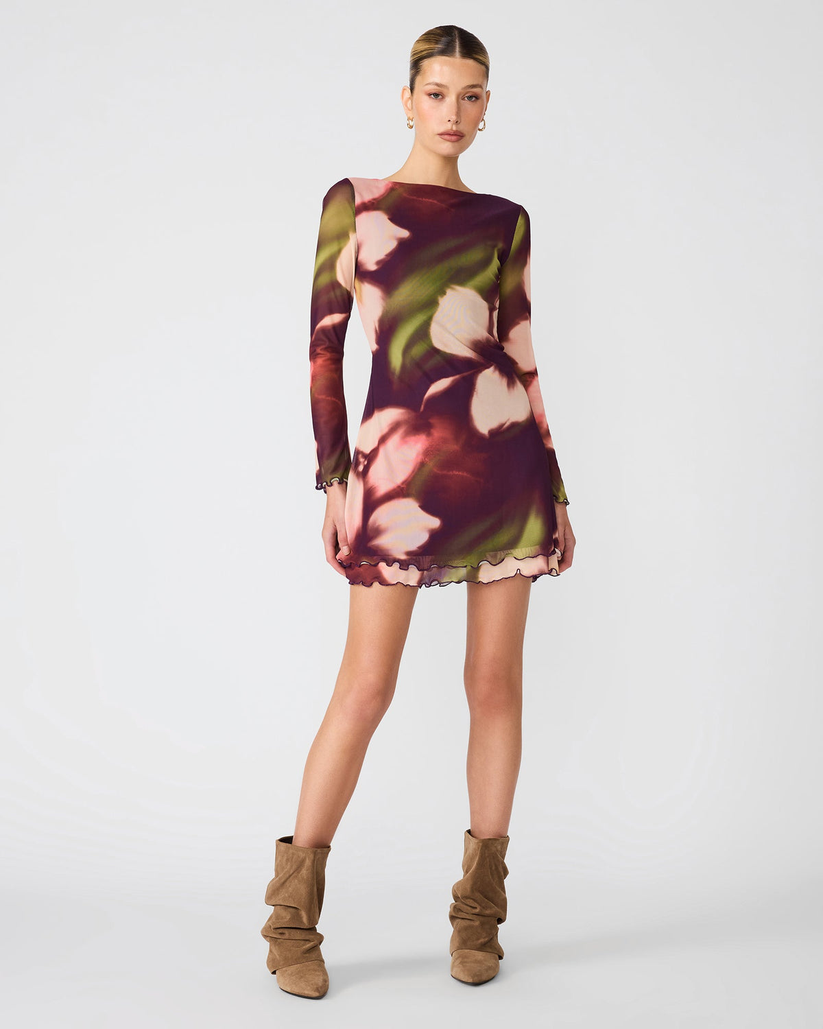 LARISA DRESS BLURRY FLORAL