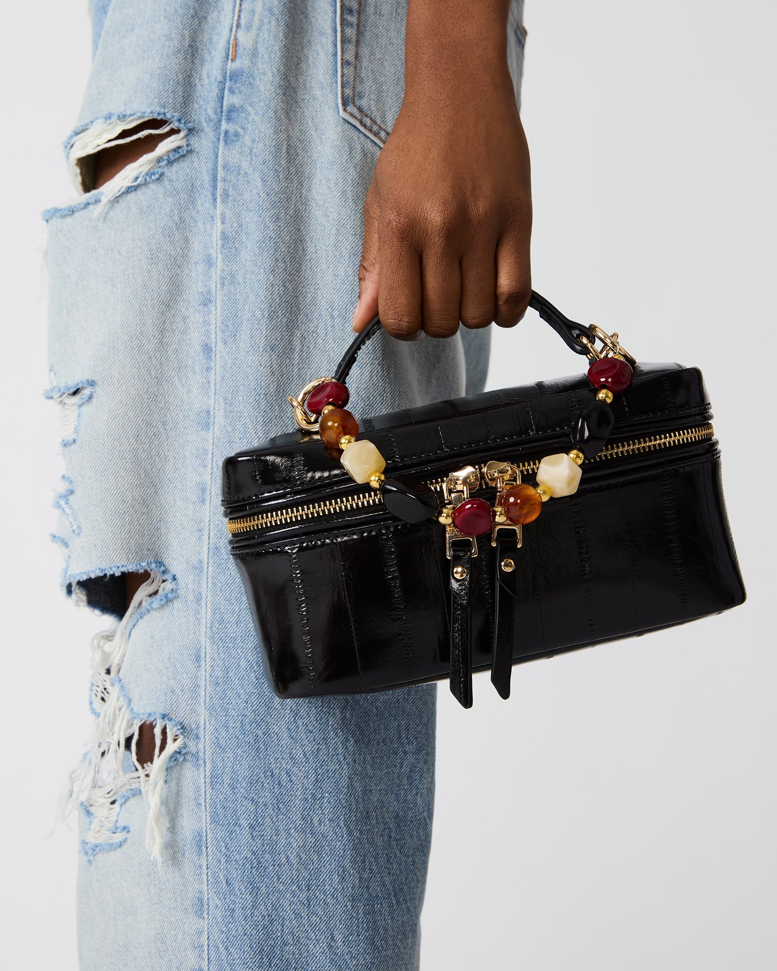 HERRA BAG BLACK EEL
