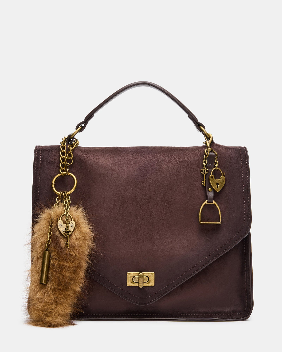 THEIA SUEDE BAG CHOCOLATE