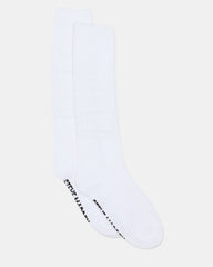 2 PACK RIBBED SLOUCH SOCKS WHITE
